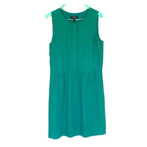 J Crew Silk Mini Dress in Kelly Green